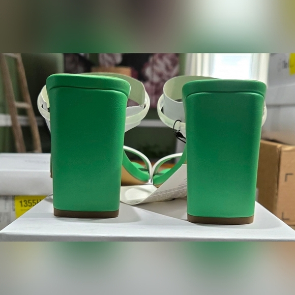 The Drop Avery Square Toe TWO Strap High Heeled Sandal #777-779 - Picture 6 of 14